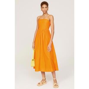 Ronny Kobo Robin Orange Dress Size L with ripped and small fabric pull